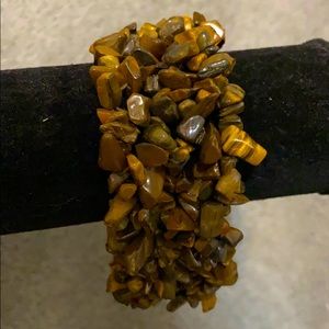 Lucky Tigers Eye Strech Bracelet. Hand made!